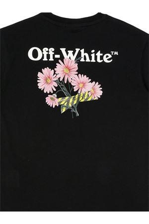 black cotton t-shirt OFF WHITE KIDS | OGAA001S26JER004001